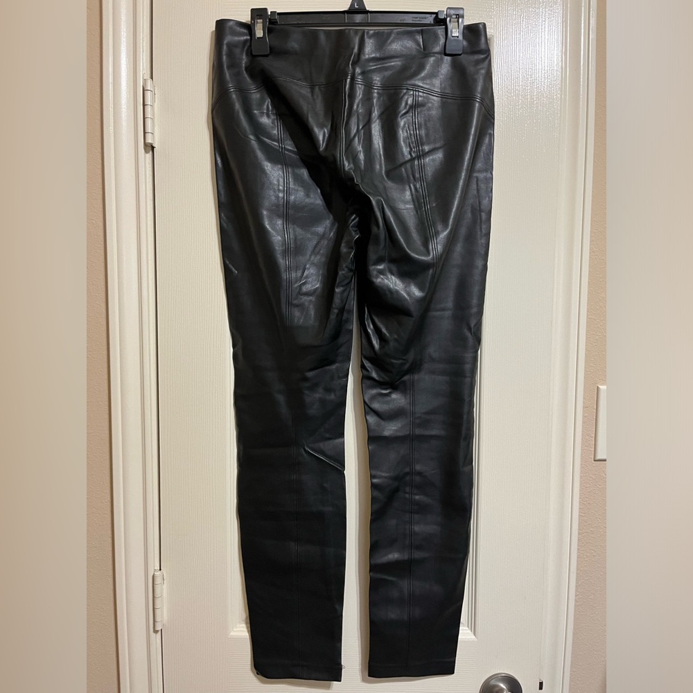 Neiman Marcus Black Vegan Leather Pants